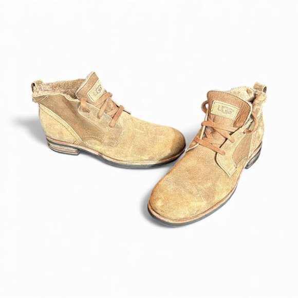 Uggs Brompton Mens Chukka Ankle Boot Shearling Fur Lined 10 - Picture 4 of 9